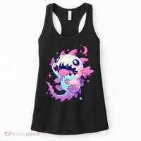 Kawaii Pastel Goth Creepy Cute Pi.nk Zombie Axolotl  Women's Tank Top thumb 0
