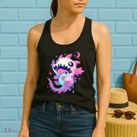 Kawaii Pastel Goth Creepy Cute Pi.nk Zombie Axolotl  Women's Tank Top thumb 2