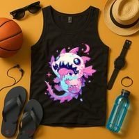 Kawaii Pastel Goth Creepy Cute Pi.nk Zombie Axolotl  Tank Top thumb 4