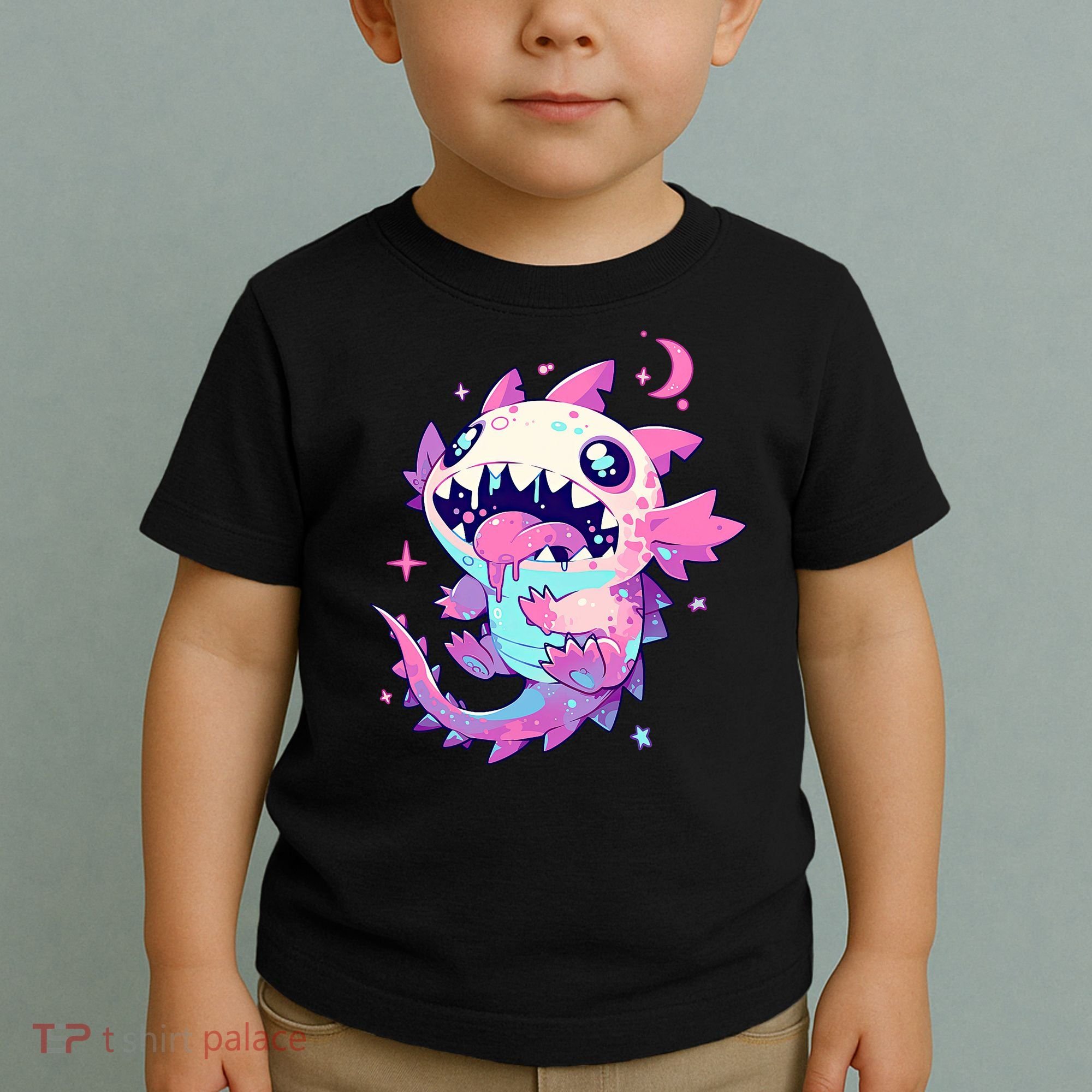 Kawaii Pastel Goth Creepy Cute Pi.nk Zombie Axolotl  Toddler T-Shirt