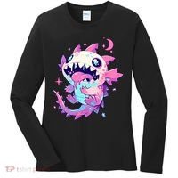 Kawaii Pastel Goth Creepy Cute Pi.nk Zombie Axolotl  Women's Long Sleeve Shirt thumb 0