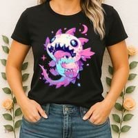 Kawaii Pastel Goth Creepy Cute Pi.nk Zombie Axolotl  Women's T-Shirt thumb 2