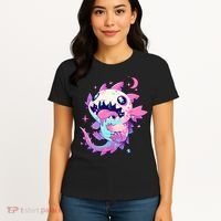 Kawaii Pastel Goth Creepy Cute Pi.nk Zombie Axolotl  Women's T-Shirt thumb 4