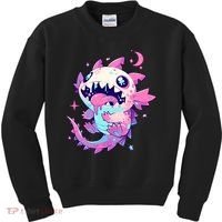 Kawaii Pastel Goth Creepy Cute Pi.nk Zombie Axolotl  Kids Sweatshirt thumb 0