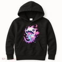 Kawaii Pastel Goth Creepy Cute Pi.nk Zombie Axolotl  Kids Hoodie thumb 0