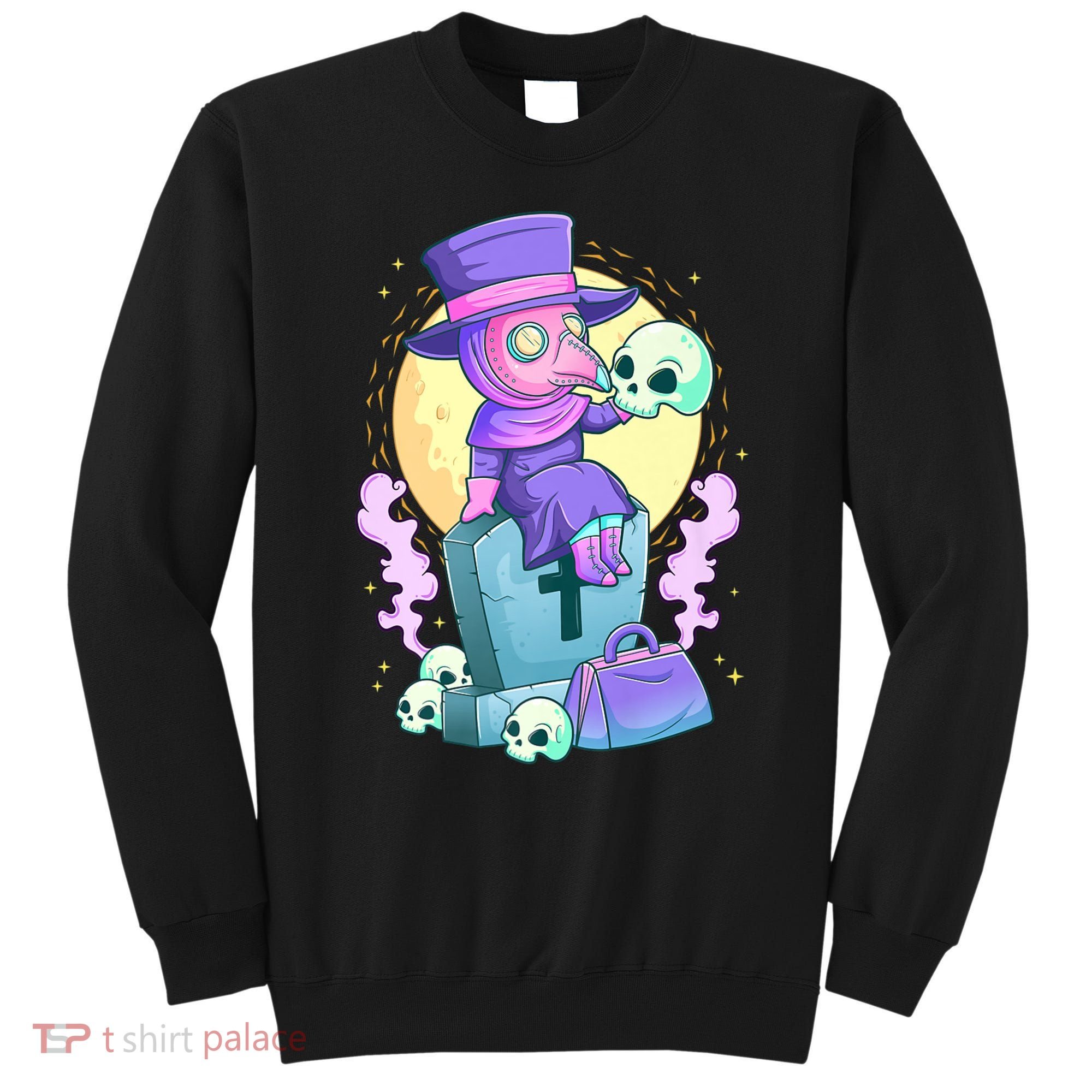 Kawaii Pastel Goth Cute Creepy Plague Doctor Skull Premium Sweatshirt