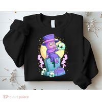 Kawaii Pastel Goth Cute Creepy Plague Doctor Skull Premium Sweatshirt thumb 2