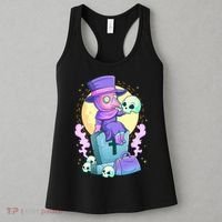 Kawaii Pastel Goth Cute Creepy Plague Doctor Skull Premium Women's Tank Top thumb 3