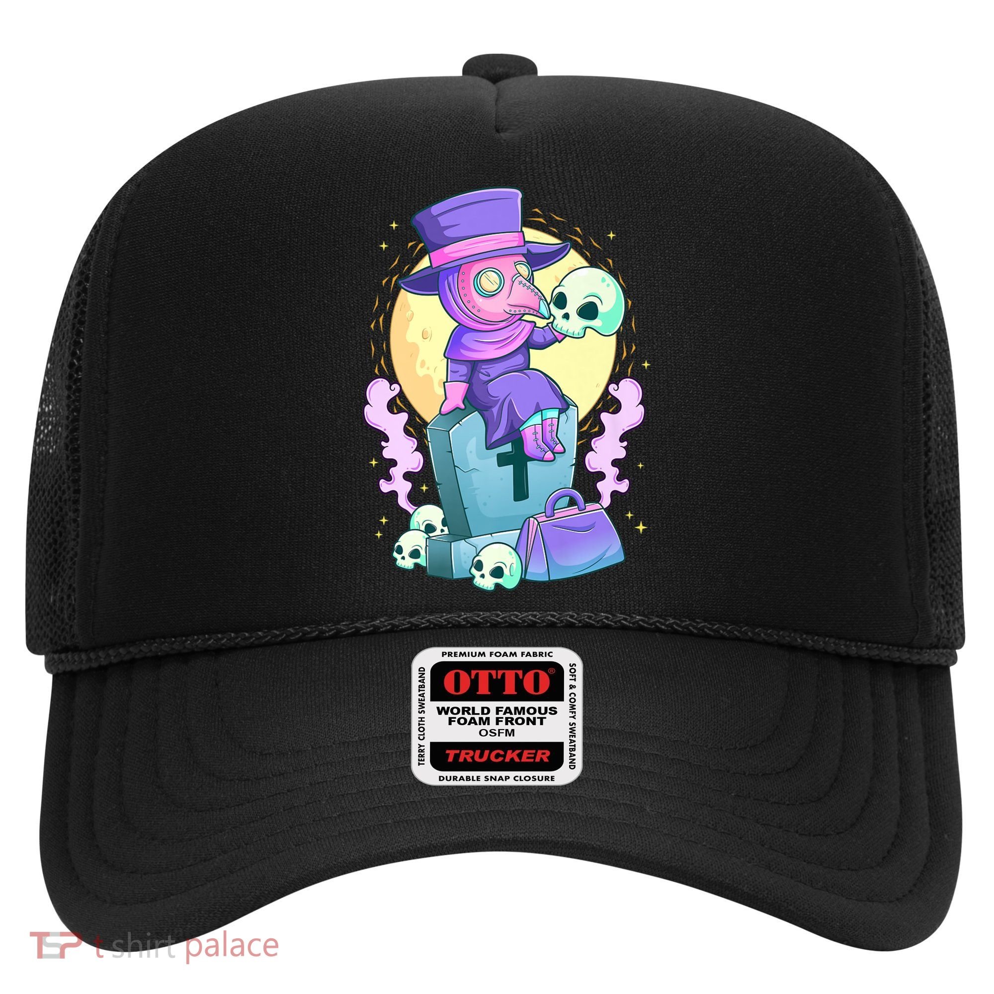 Kawaii Pastel Goth Cute Creepy Plague Doctor Skull Premium Hat