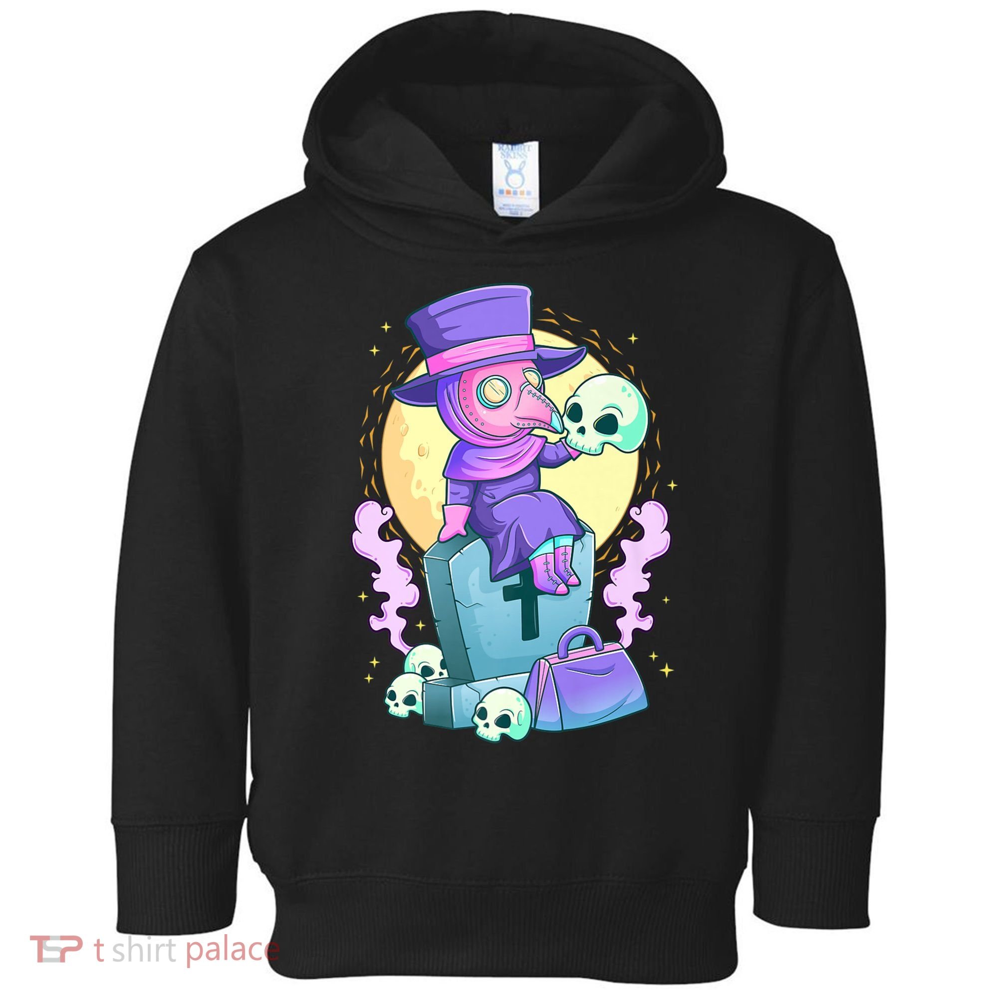 Kawaii Pastel Goth Cute Creepy Plague Doctor Skull Premium Toddler Hoodie