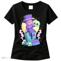 Kawaii Pastel Goth Cute Creepy Plague Doctor Skull Premium Women's T-Shirt thumb 0