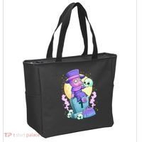 Kawaii Pastel Goth Cute Creepy Plague Doctor Skull Premium Tote Bag thumb 2