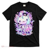 Kawaii Pastel Goth Cute and Creepy Axolotl Knife  T-Shirt thumb 0