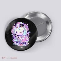 Kawaii Pastel Goth Cute and Creepy Axolotl Knife  Button thumb 0