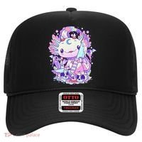 Kawaii Pastel Goth Cute and Creepy Axolotl Knife  Hat thumb 0