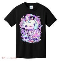Kawaii Pastel Goth Cute and Creepy Axolotl Knife  Kids T-Shirt thumb 0