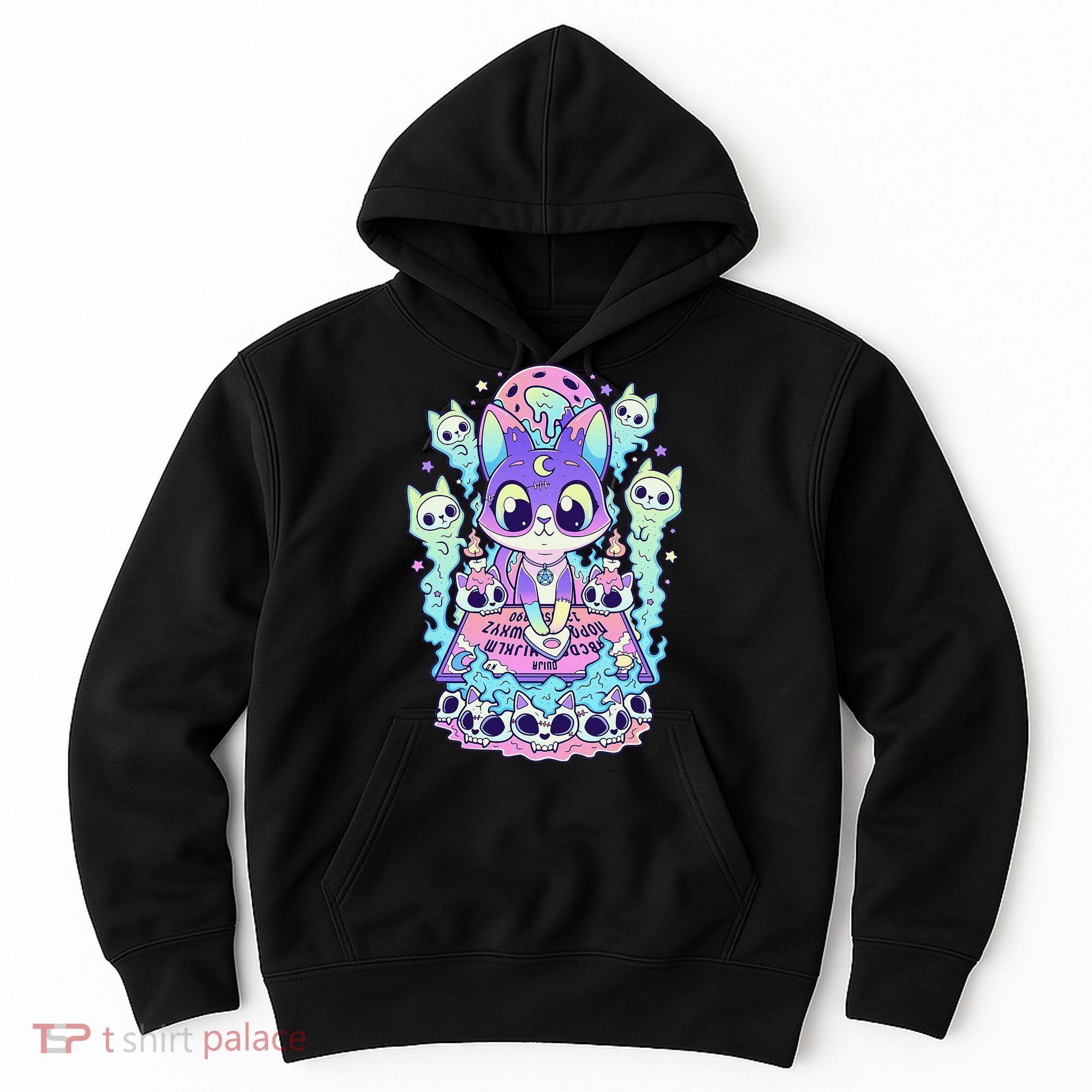 Kawaii Pastel Goth Cute and Creepy Occult Cat Ouija Board  Hoodie