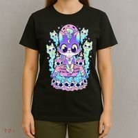 Kawaii Pastel Goth Cute and Creepy Occult Cat Ouija Board  T-Shirt thumb 4