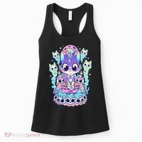 Kawaii Pastel Goth Cute and Creepy Occult Cat Ouija Board  Women's Tank Top thumb 0