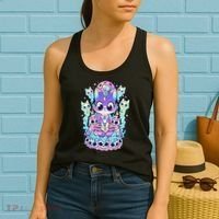 Kawaii Pastel Goth Cute and Creepy Occult Cat Ouija Board  Women's Tank Top thumb 2