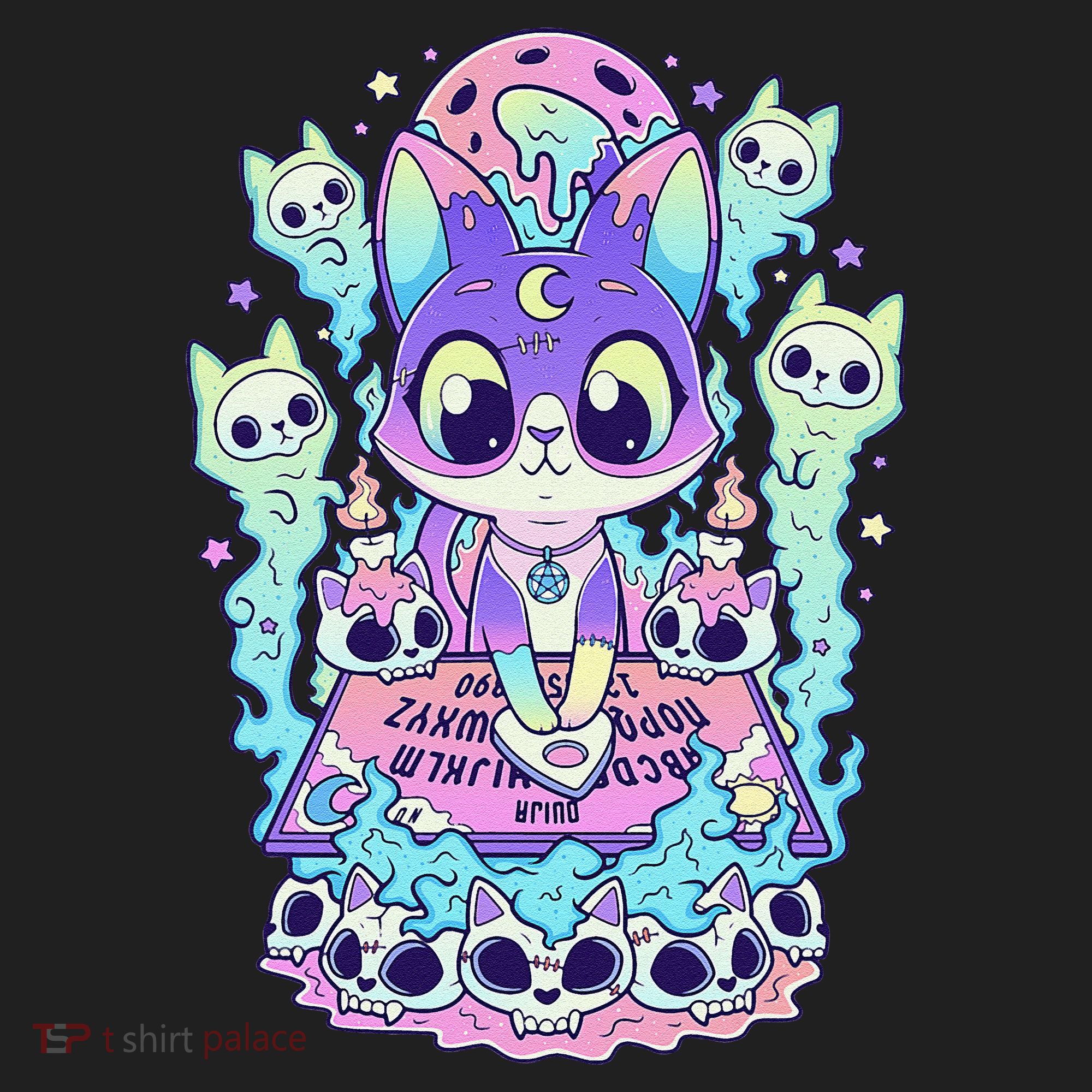 Kawaii Pastel Goth Cute and Creepy Occult Cat Ouija Board  Hat