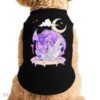 Kawaii Pastel Goth Cute Creepy Crystal Dragon  Doggie Tank thumb 0