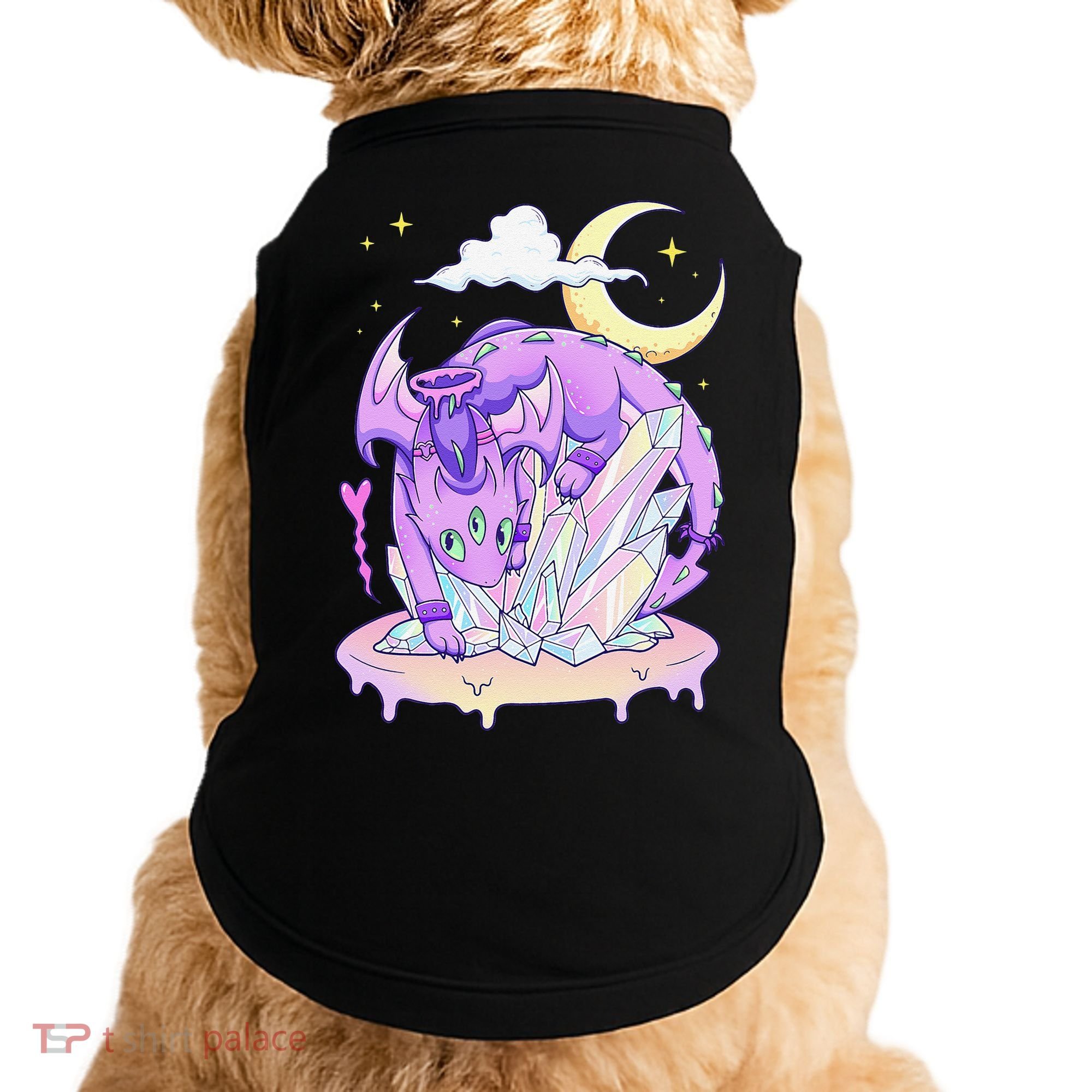 Kawaii Pastel Goth Cute Creepy Crystal Dragon  Doggie Tank