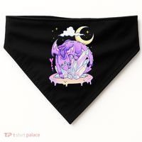 Kawaii Pastel Goth Cute Creepy Crystal Dragon  USA-Made Doggie Bandana thumb 0