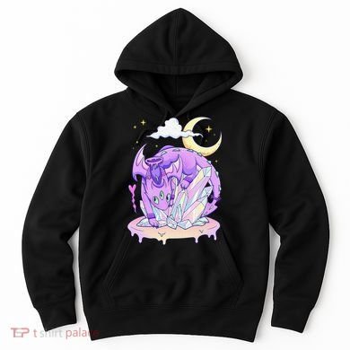 Kawaii Pastel Goth Cute Creepy Crystal Dragon  Hoodie