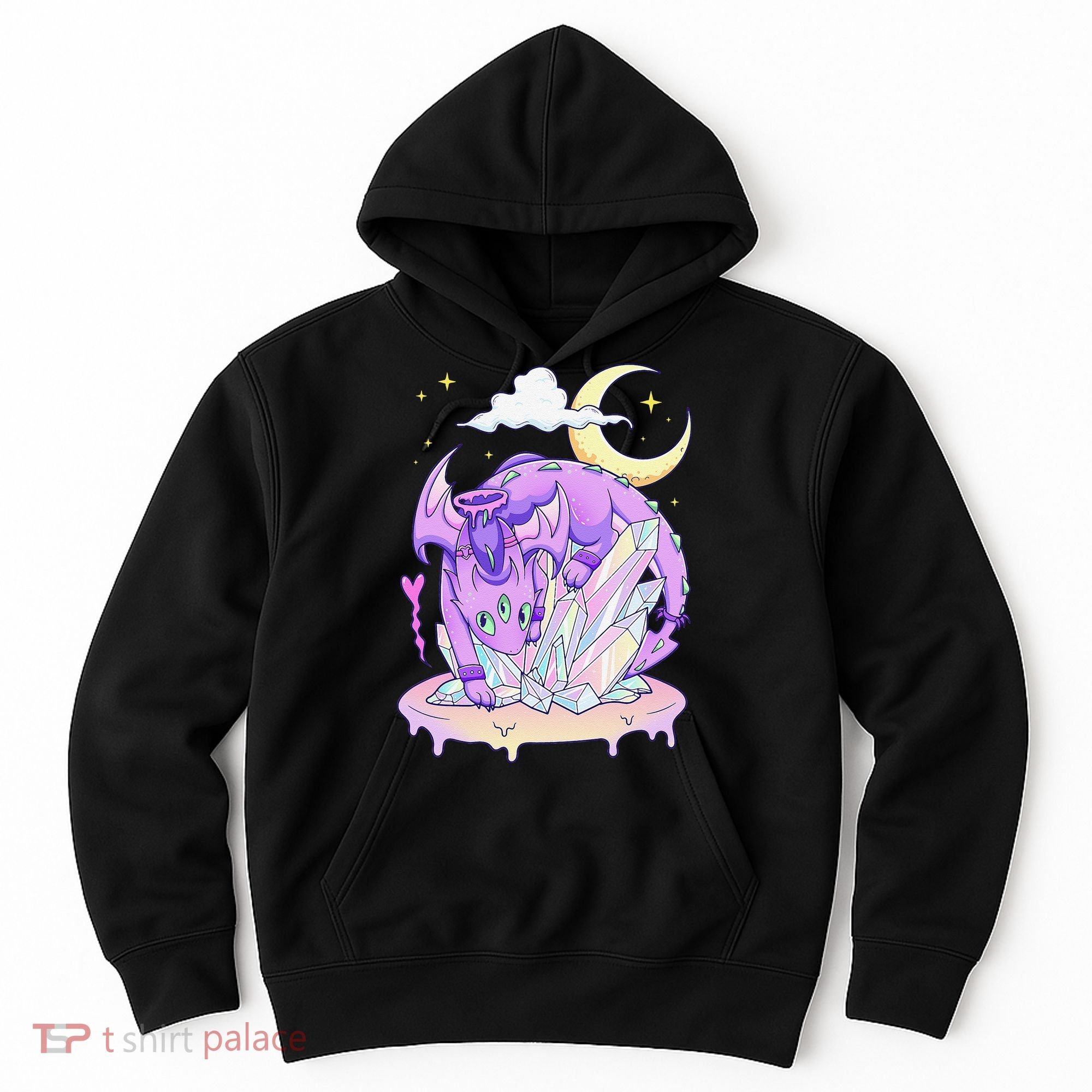 Kawaii Pastel Goth Cute Creepy Crystal Dragon  Hoodie