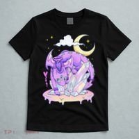 Kawaii Pastel Goth Cute Creepy Crystal Dragon  T-Shirt thumb 5