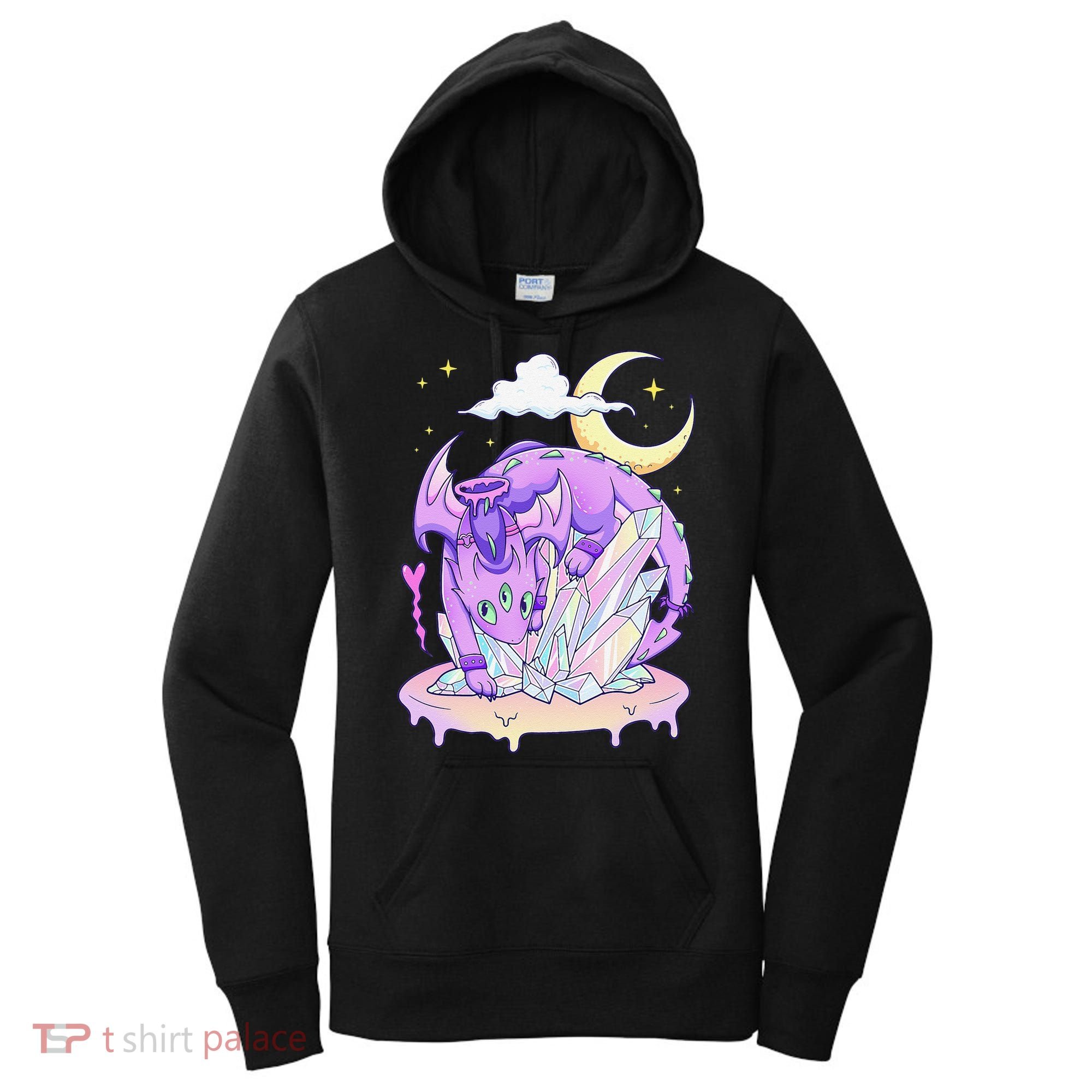 Kawaii Pastel Goth Cute Creepy Crystal Dragon  Women's Hoodie