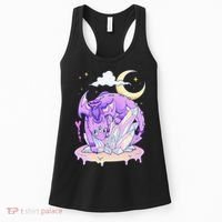Kawaii Pastel Goth Cute Creepy Crystal Dragon  Women's Tank Top thumb 0