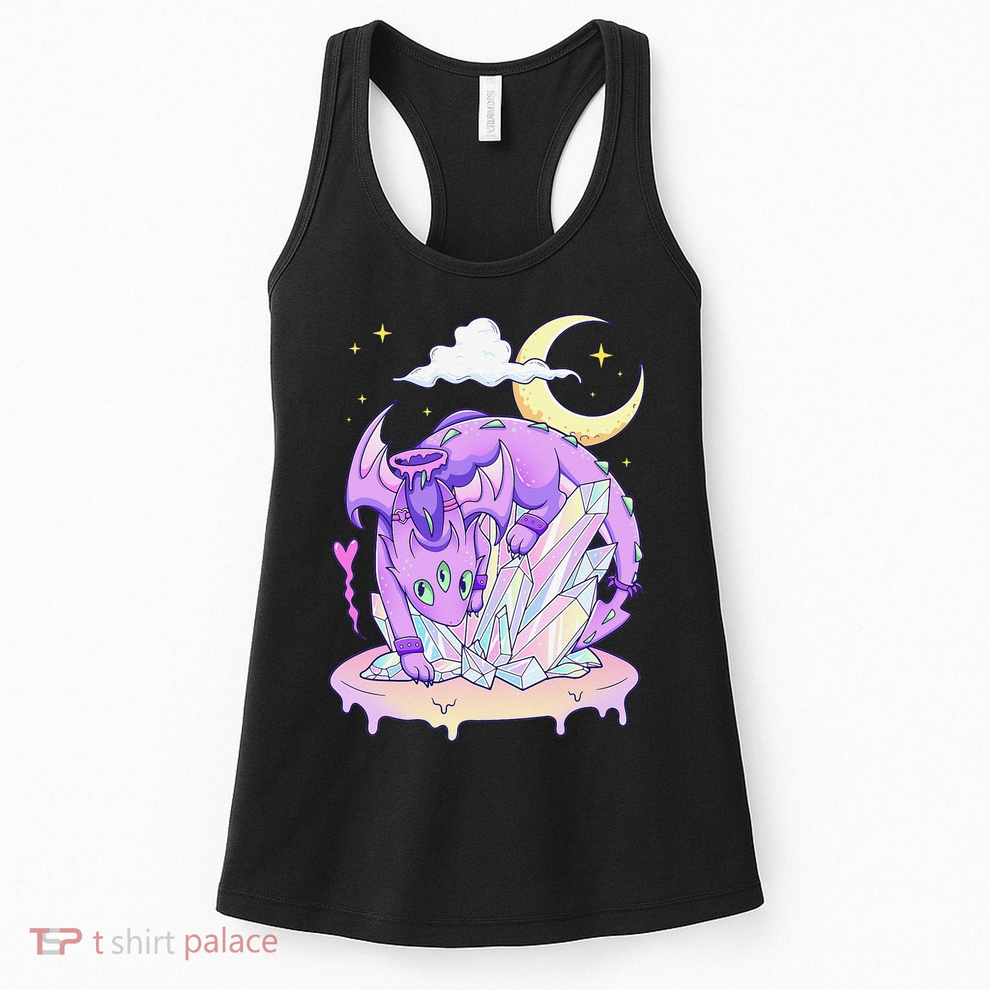 Kawaii Pastel Goth Cute Creepy Crystal Dragon  Women's Tank Top