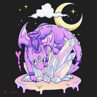 Kawaii Pastel Goth Cute Creepy Crystal Dragon  Hat thumb 2