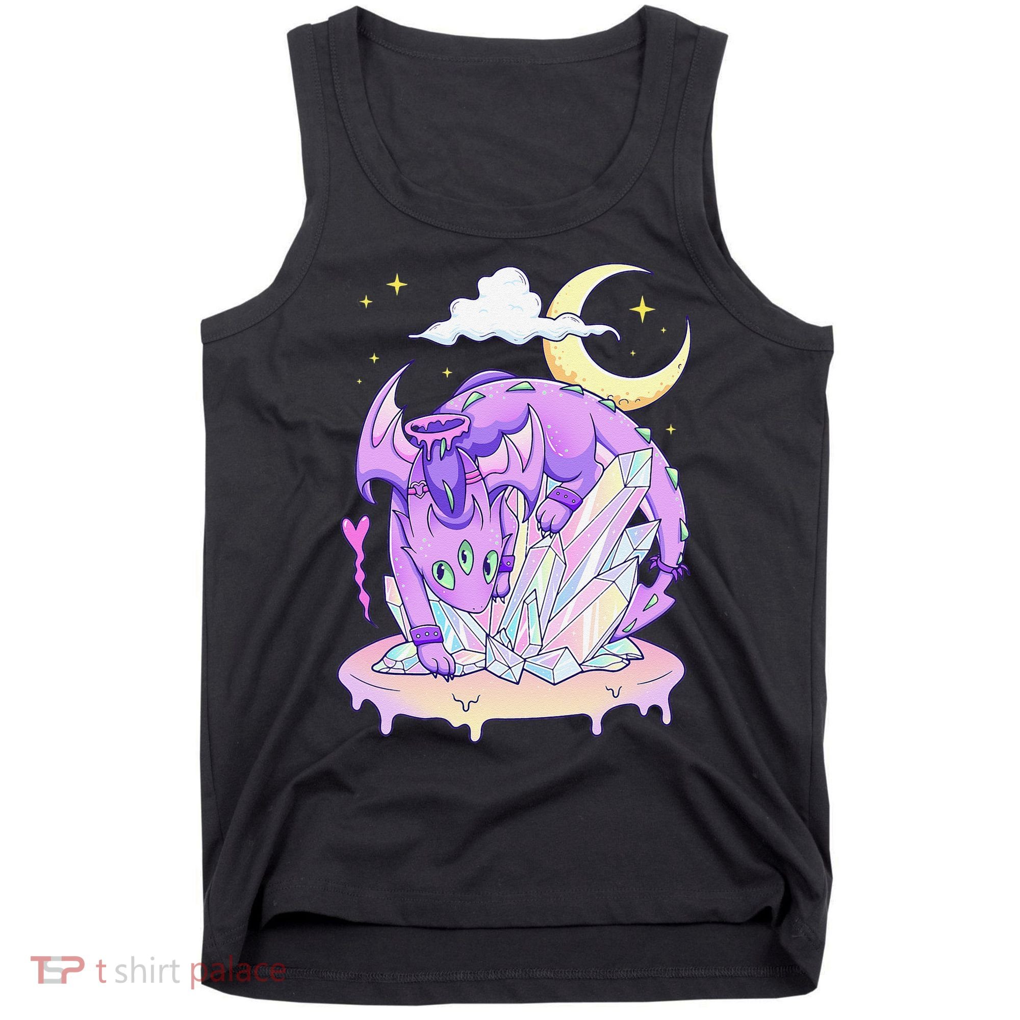 Kawaii Pastel Goth Cute Creepy Crystal Dragon  Tank Top