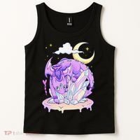 Kawaii Pastel Goth Cute Creepy Crystal Dragon  Tank Top thumb 2