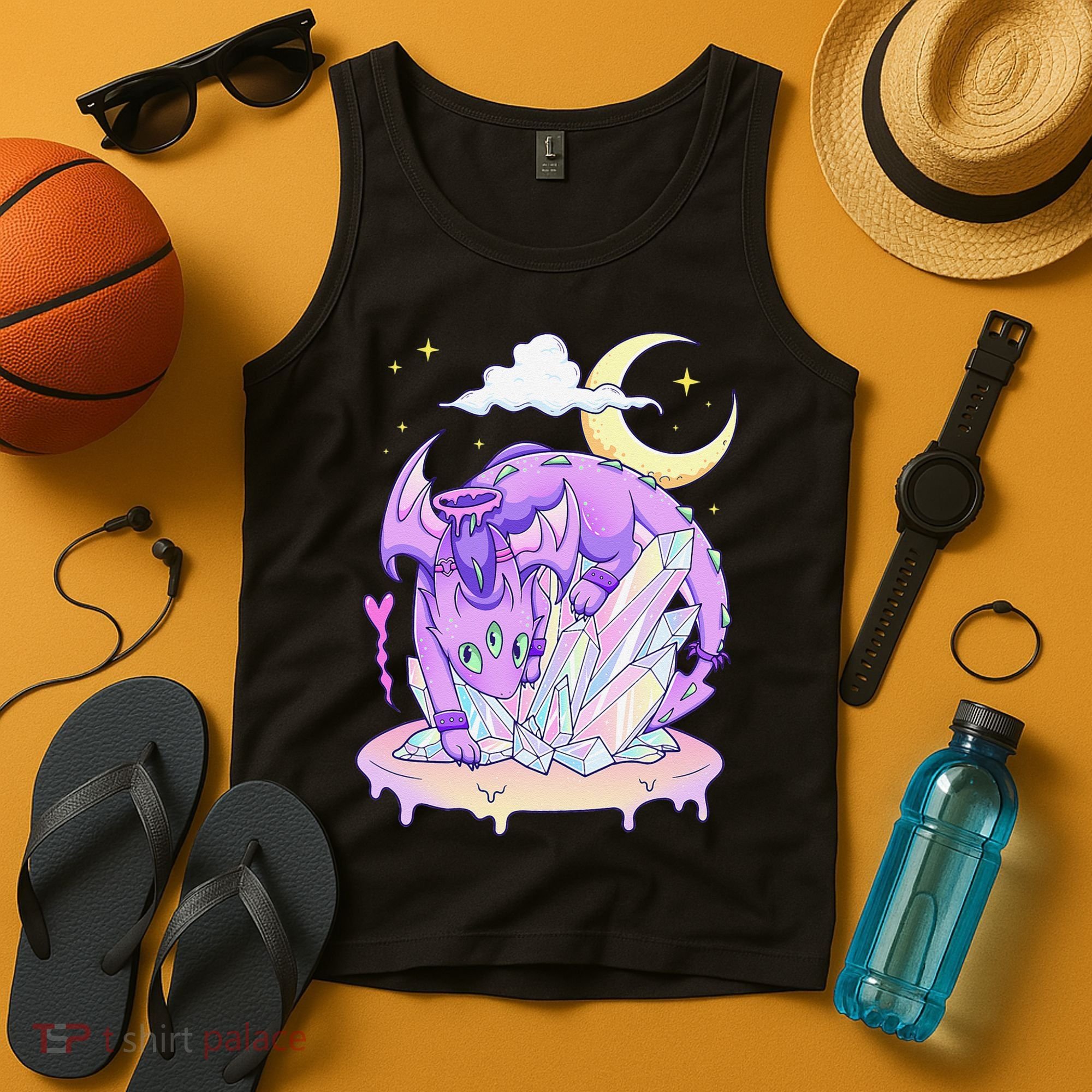 Kawaii Pastel Goth Cute Creepy Crystal Dragon  Tank Top