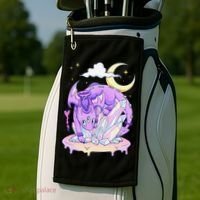 Kawaii Pastel Goth Cute Creepy Crystal Dragon  Golf Towel thumb 2