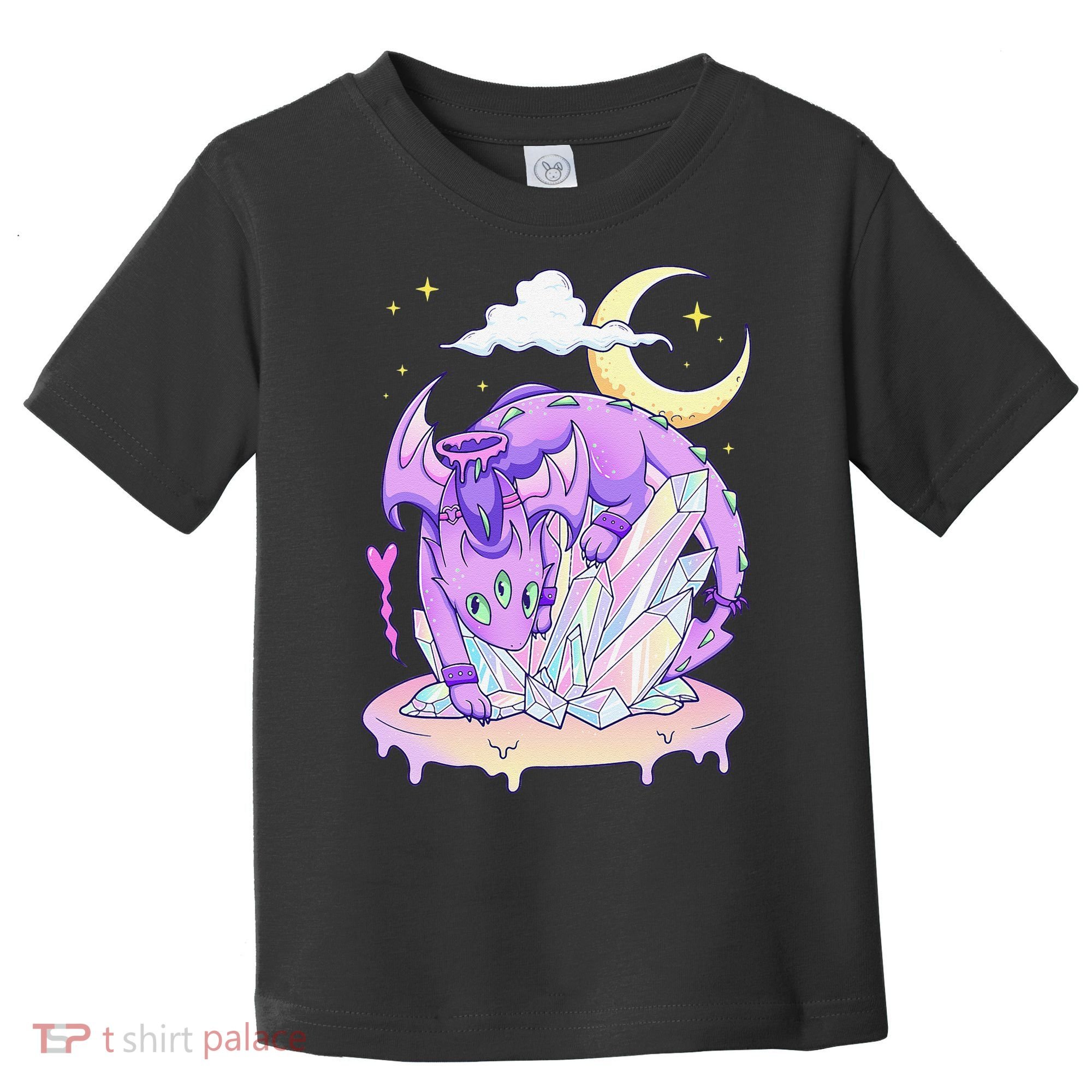 Kawaii Pastel Goth Cute Creepy Crystal Dragon  Toddler T-Shirt