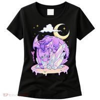 Kawaii Pastel Goth Cute Creepy Crystal Dragon  Women's T-Shirt thumb 0