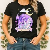 Kawaii Pastel Goth Cute Creepy Crystal Dragon  Women's T-Shirt thumb 2