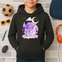 Kawaii Pastel Goth Cute Creepy Crystal Dragon  Kids Hoodie thumb 2