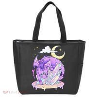 Kawaii Pastel Goth Cute Creepy Crystal Dragon  Tote Bag thumb 0