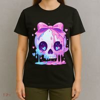 Kawaii Pastel Goth Creepy Cute Melty Pin.K Skull T-Shirt thumb 4
