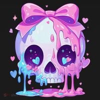 Kawaii Pastel Goth Creepy Cute Melty Pin.K Skull T-Shirt thumb 7