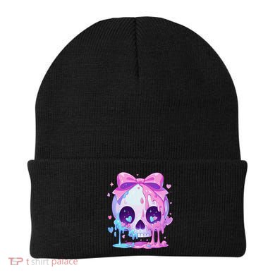 Kawaii Pastel Goth Creepy Cute Melty Pin.K Skull Beanie