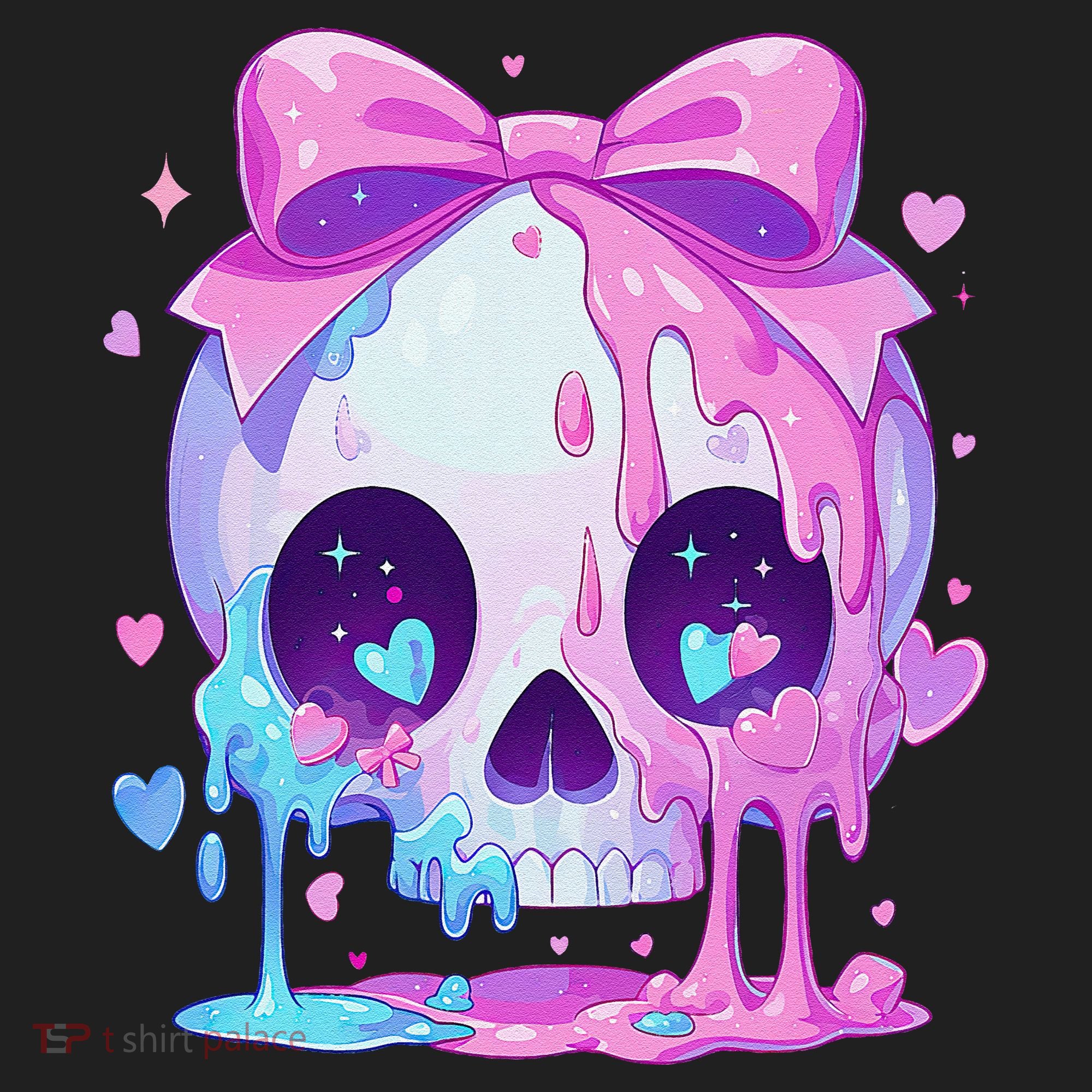 Kawaii Pastel Goth Creepy Cute Melty Pin.K Skull Hat