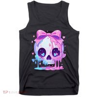 Kawaii Pastel Goth Creepy Cute Melty Pin.K Skull Tank Top thumb 0