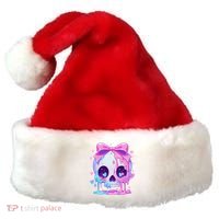 Kawaii Pastel Goth Creepy Cute Melty Pin.K Skull Santa Hat thumb 0